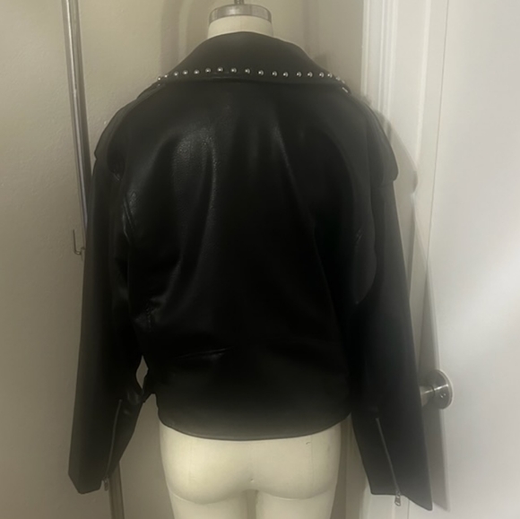 Zara Studded Faux Leather Jacket - Picture 8 of 8